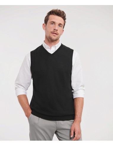 R-R-716M-0-Men's V-Neck Sleeveless Knitted Pullover